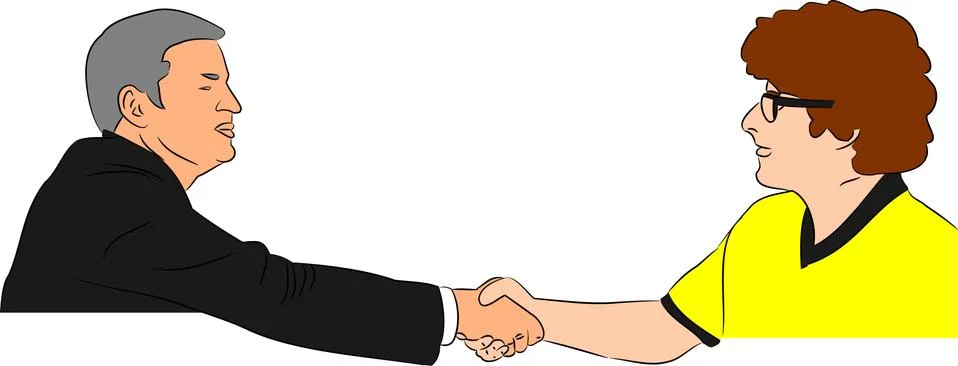 Job Interview Handshake Stockillustratie