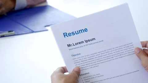 Job Interview with headhunter agent and applicant. Job HR applicants having an i 動画素材 265935652