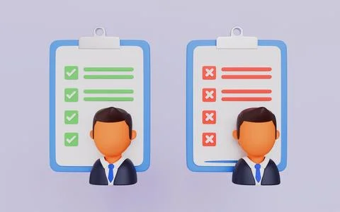 Job interview hire form icon, Candidate questionnaire checklist for vacancy 스톡 일러스트