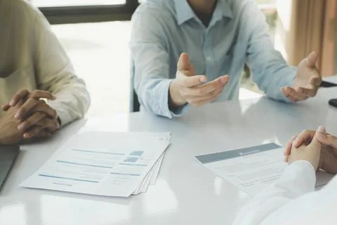 Job interview. Human resource manager interviewing the candidate. Stock Photos