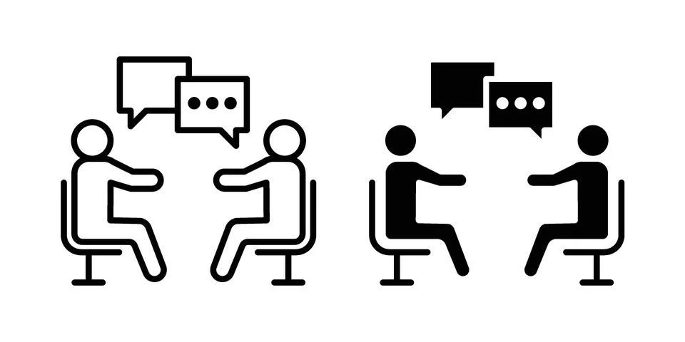 Job interview icon design. Simple Vector illustrations.. 스톡 일러스트