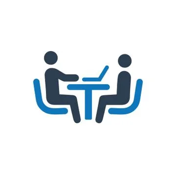 Job Interview Icon Illustrazione stock
