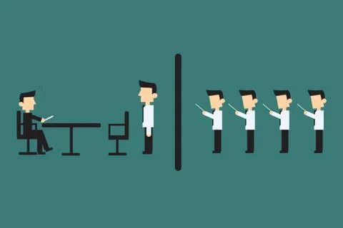 Job interview Stock Illustration