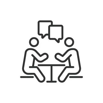 Job interview, in line design. Job interview, recruitment, candidate, interview Stock Illustration