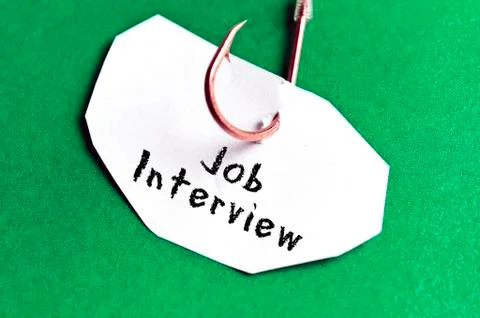 Job interview message on paper Stock Photos