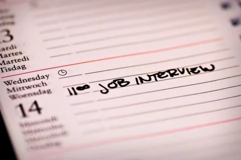 Job interview note Stock Photos