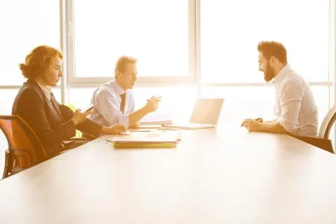 Job interview in office Stock Photos