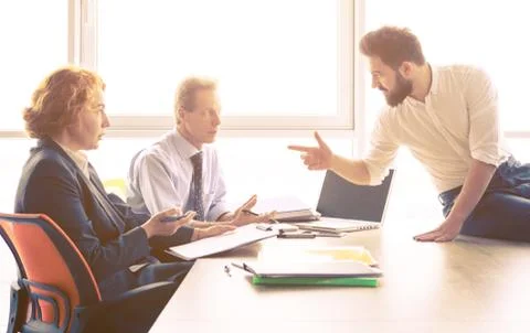Job interview in office Stock Photos