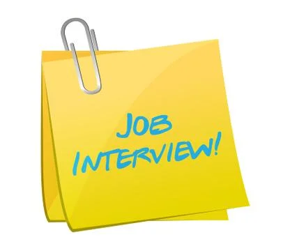 Job interview post illustration design Stock Illustration