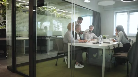 Job interview process is in office Stock Footage 334575567