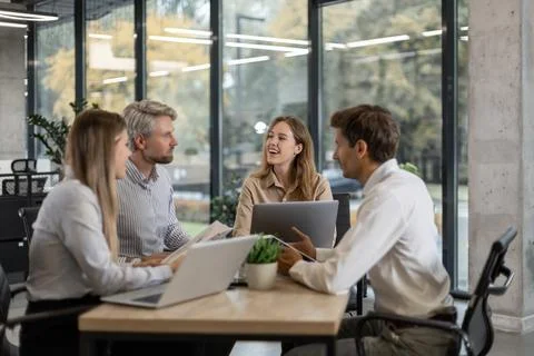 Job interview process is in office. Human resources, meeting and group of h.. Foto stock
