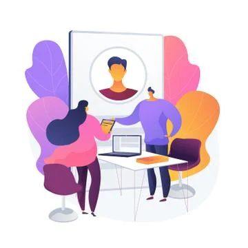 Job interview process vector concept metaphor Stock Illustration