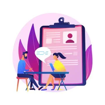 Job interview process vector concept metaphor Stock Illustration