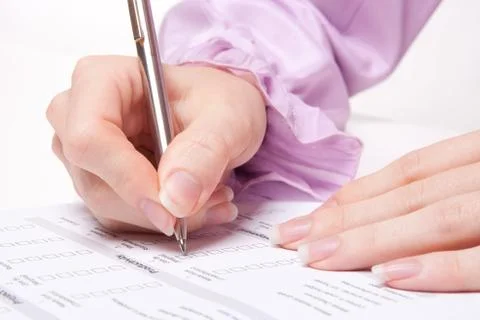 Job interview questionnaire Stock Photos