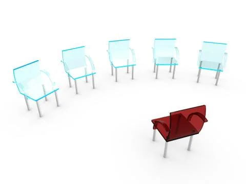 Job interview seats Stock Illustration