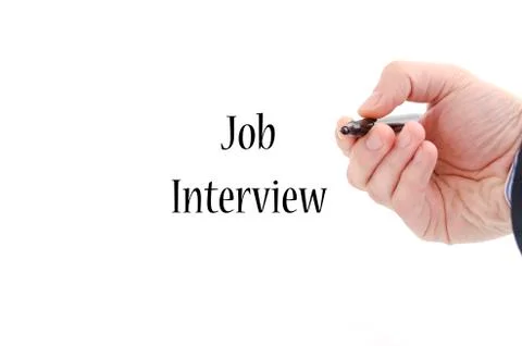 Job interview text concept Stock Photos