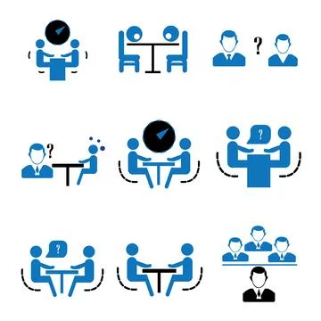 Job Interview Vector Graphic Stock Illustration