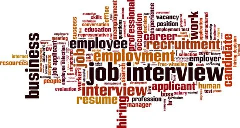 Job interview word cloud イラスト素材