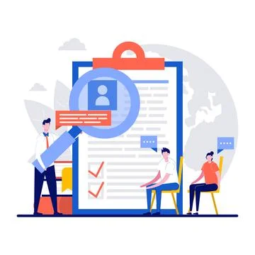 Job interview, working experience, recruitment, job application concept wit.. Stock Illustration