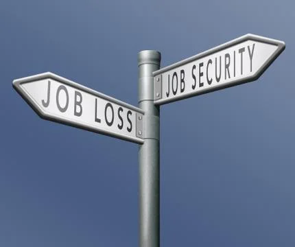 Job loss or security Illustrazione stock