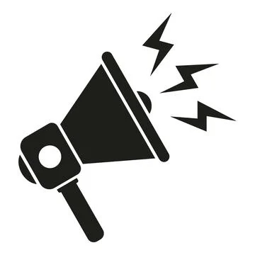 Job megaphone icon simple vector. Rush person Stock-Illustration