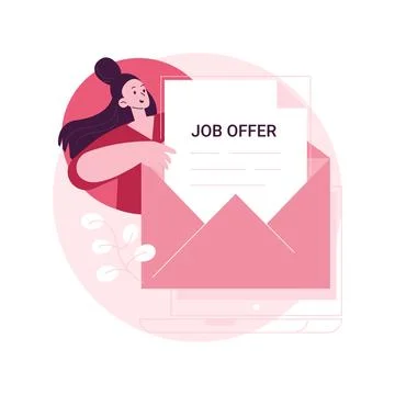 Job offer abstract concept vector illustration. Stock Illustration
