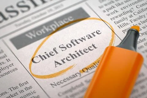 Job Opening Chief Software Architect Illustrazione stock