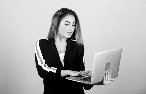 Job openings for junior developer. Surfing internet. Study programming. Blogging Stock Photos