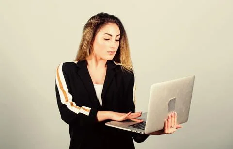 Job openings for junior developer. Surfing internet. Study programming. Blogging Foto stock