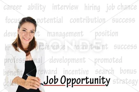 Job Opportunity for human resources and recruitment concept Stock Illustration