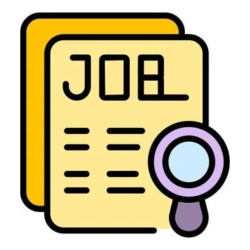 Job paper icon vector flat 스톡 일러스트