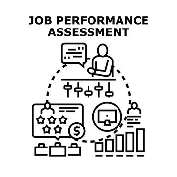 Job performance assessment business evaluating concept Stock Illustration