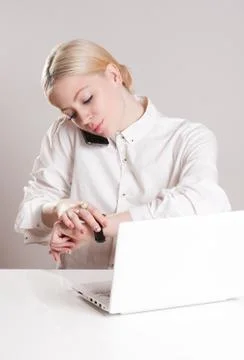 On the job. Foto stock