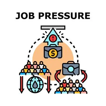 Job pressure working performance crisis concept Stock Illustration