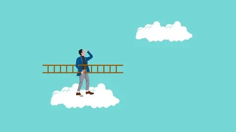 Job promotion, strategy or solution for career progress, business progress .. 库存插图