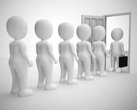 Job queue for interview and work shows Employment and profession 스톡 일러스트