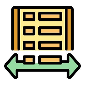 Job report icon vector flat Illustrazione stock