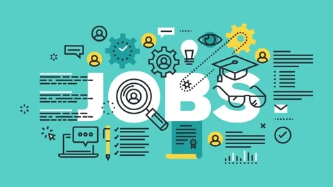 Job search and career development concept. Stock Footage 340282591