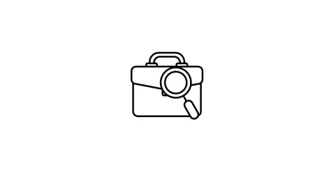 Job Search Briefcase Icon Stock Footage 343508812