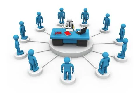 Job search concept .. Stock Illustration