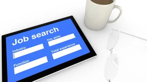 Job search entry screen Illustrazione stock