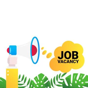 Job search vector flat illustration, isolated on the white background Stock Illustration