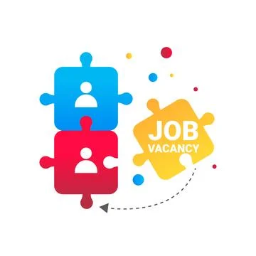 Job search vector flat illustration, isolated on the white background Stock Illustration