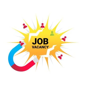 Job search vector flat illustration, isolated on the white background Stock Illustration