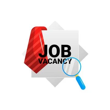 Job search vector flat illustration, isolated on the white background Stock Illustration
