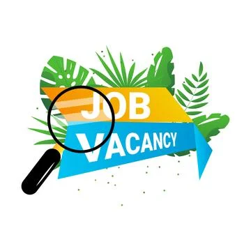 Job search vector flat illustration, isolated on the white background Stock Illustration