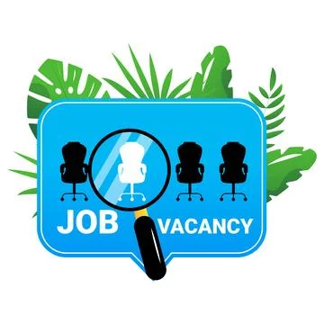 Job search vector flat illustration, isolated on the white background Stock Illustration