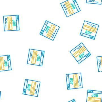 Job search web site vector seamless pattern Illustrazione stock