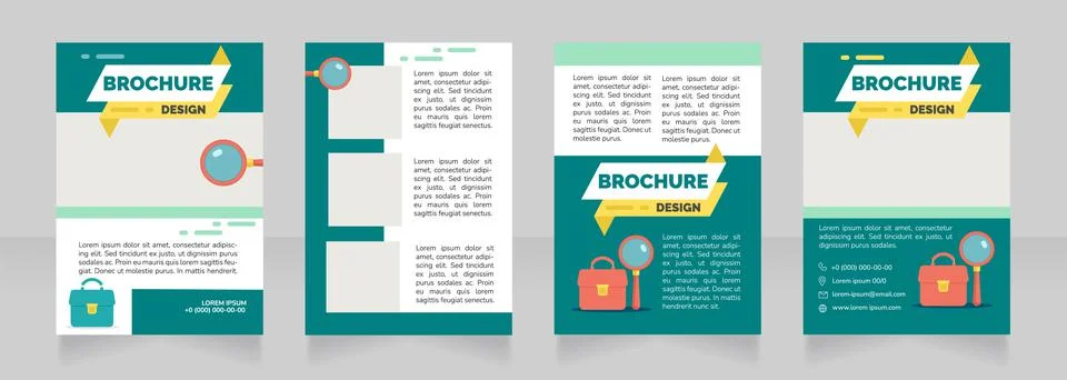 Job searching process guide blank brochure design Stockillustratie