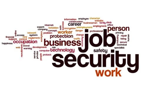 Job security word cloud 스톡 일러스트